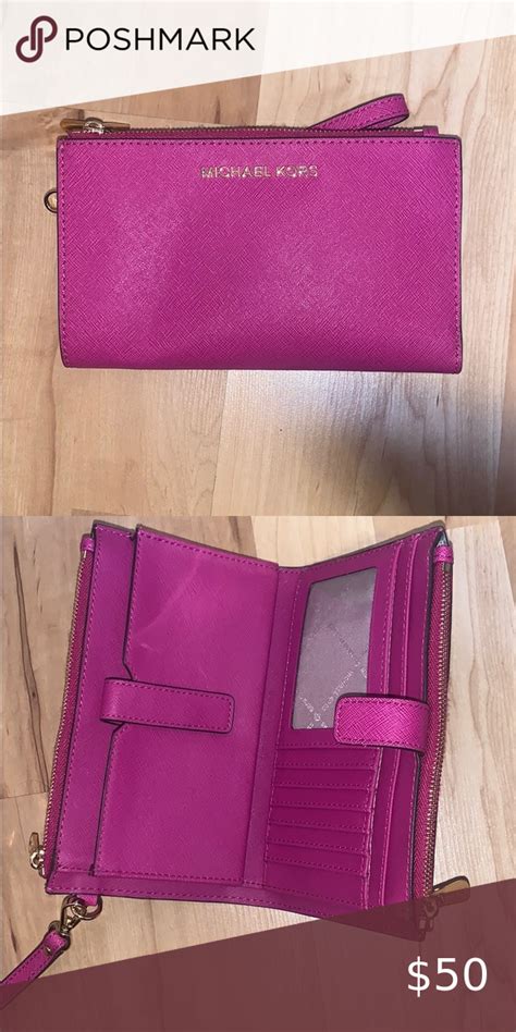 blush pink michael kors wallet|Michael Kors hot pink wallet.